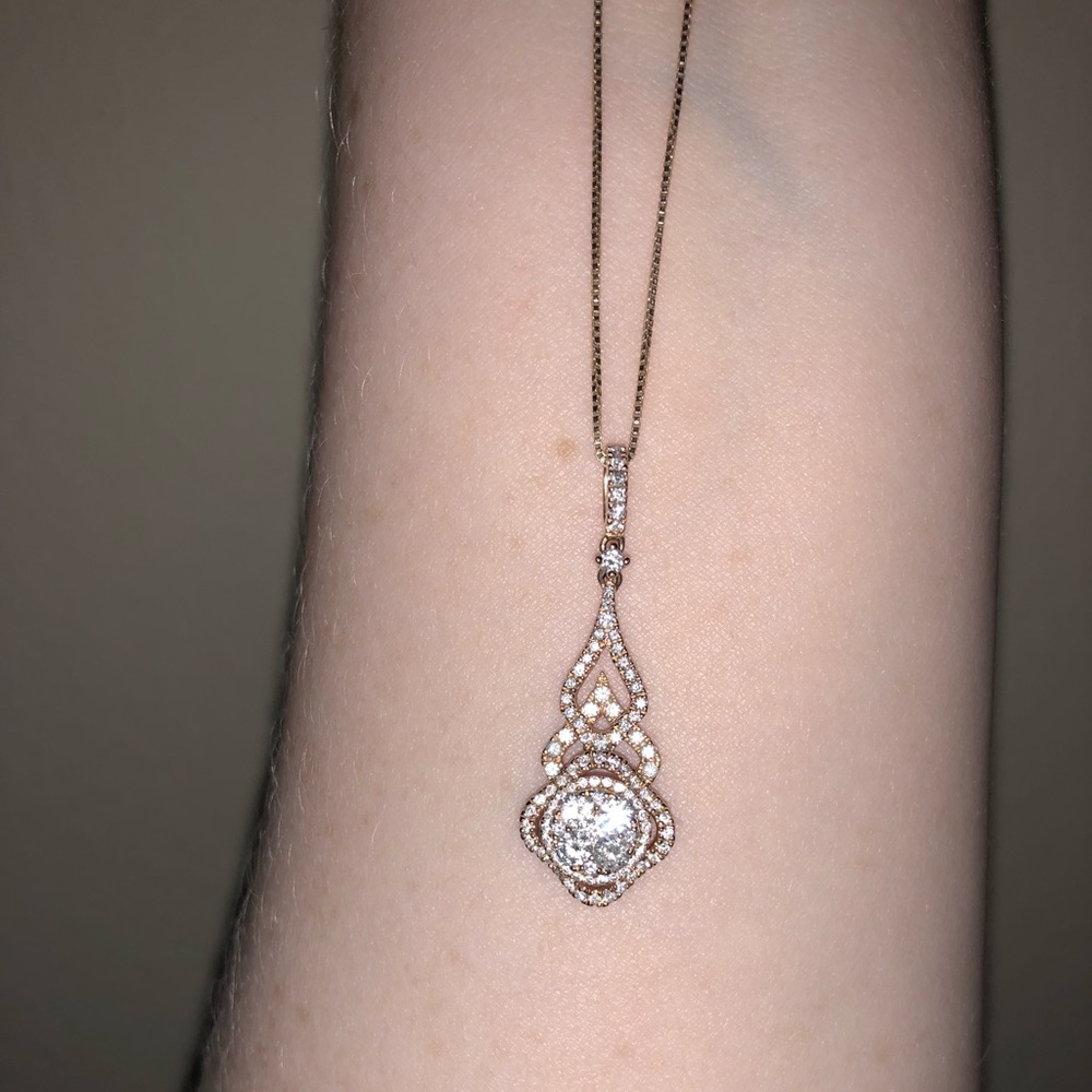 Gorgeous 7/8 CTW 14K Rose Gold Pendant